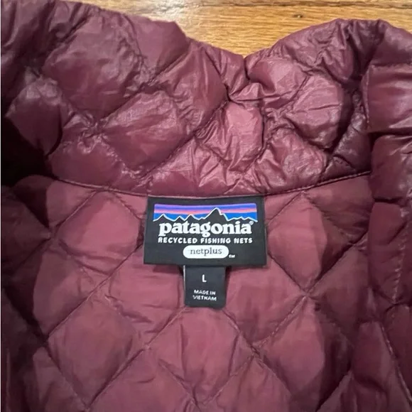 PATAGONIA Women's ALPLIGHT DOWN JACKET Dark Ruby Size LARGE - Picture 6 of 14
